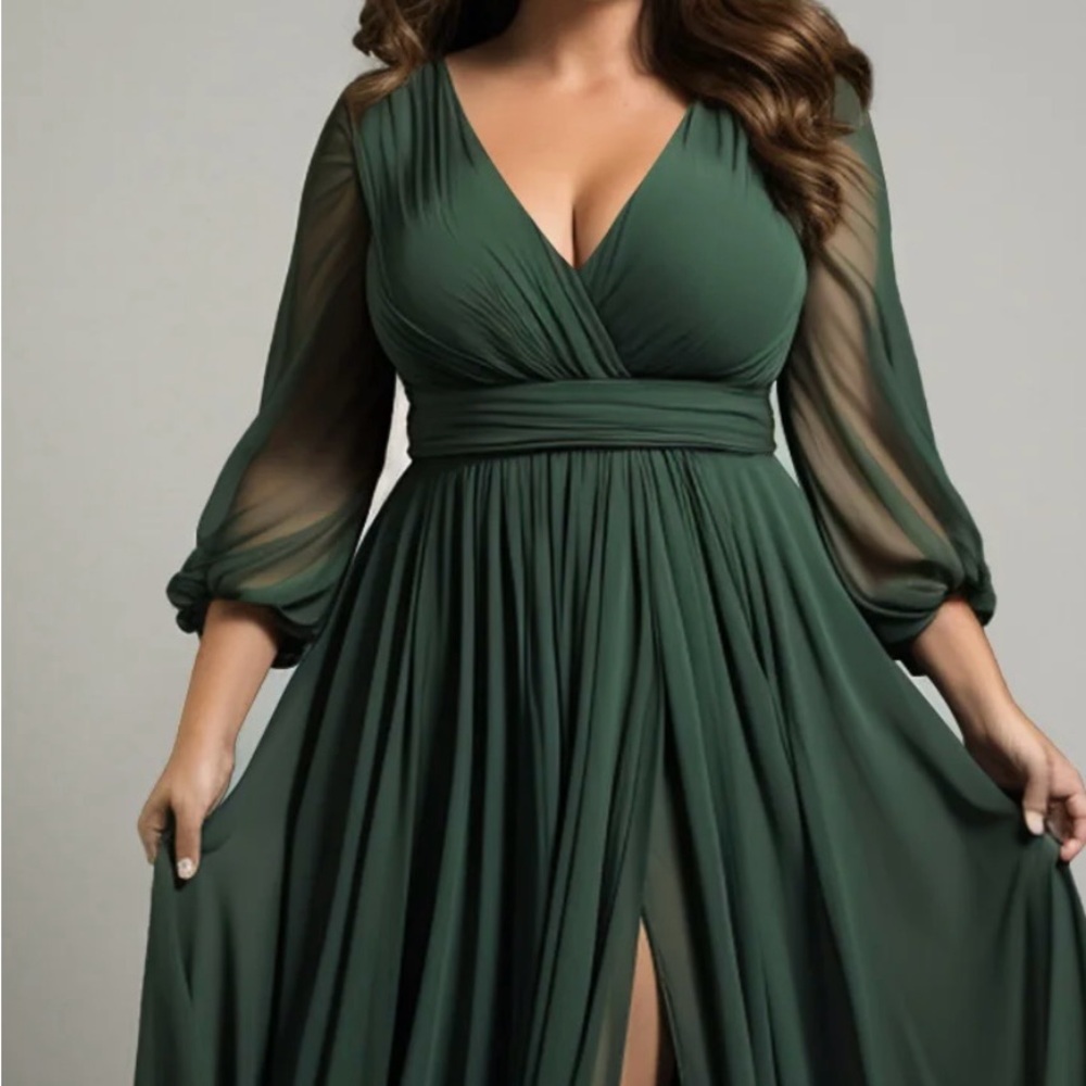 Elegant Green Evening Gown